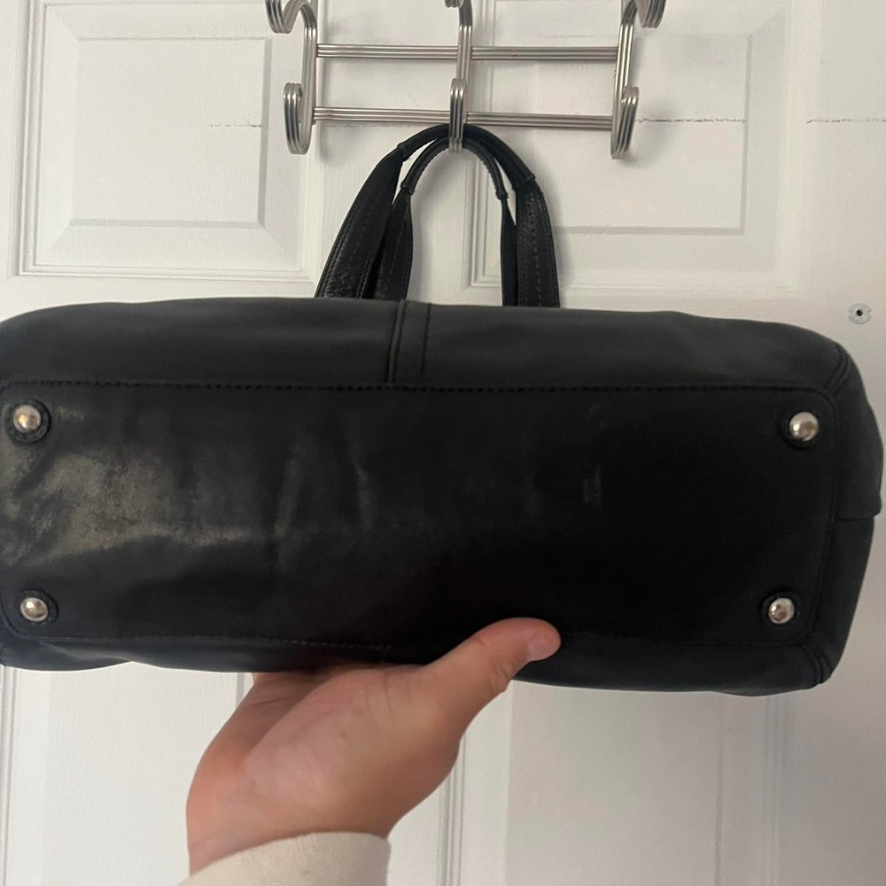 y2k 2000s Coach Black Leather SoHo shoulder bag / handbag - Picture 4 of 6